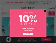 Tablet Screenshot of ericdress.com